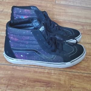 Mens Vans Galaxy Print High Tops Shoes
